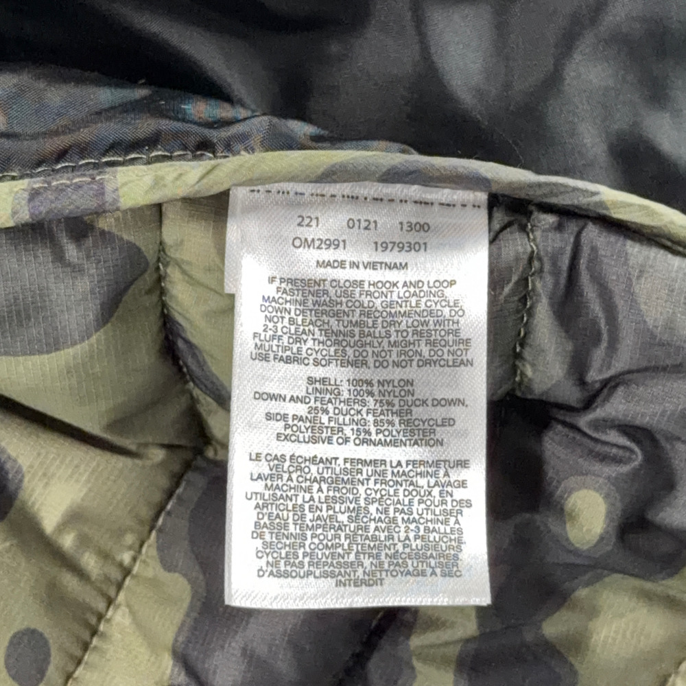 Mountain Hardwear Jacket Adult MEDIUM Green Black Camouflage Down Puffer Summit - Picture 8 of 10
